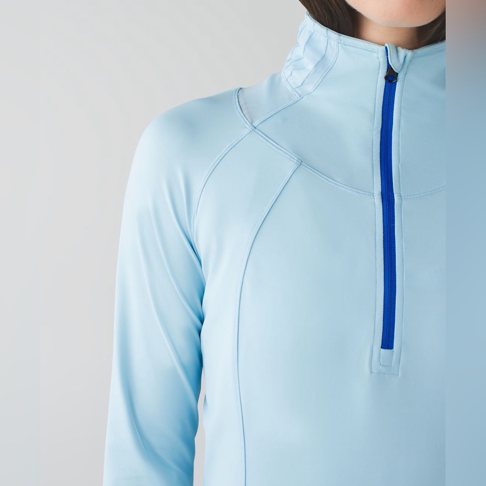 Lululemon Go The Distance 1/2 Zip Caspian Blue